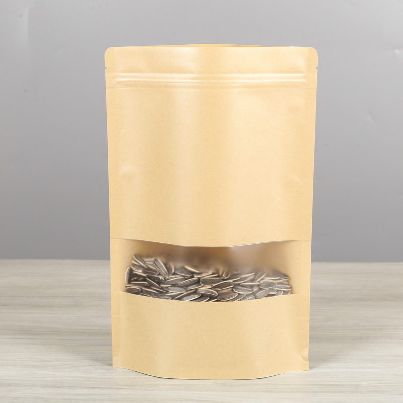 Frosted window kraft paper pouch Paper Pouch Manufacturers