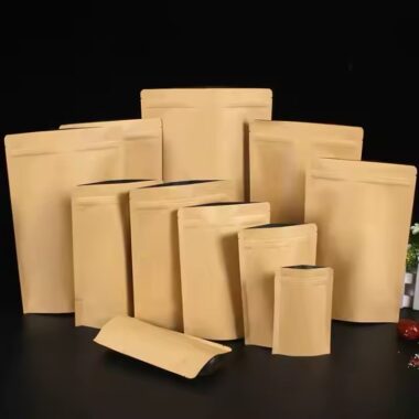 Biodegradable Brown Kraft Paper Pouch for Food Packaging