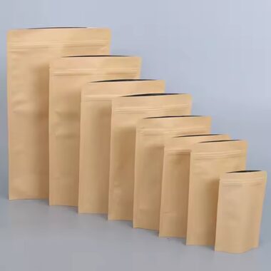 Biodegradable Brown Kraft Paper Pouch for Food Packaging
