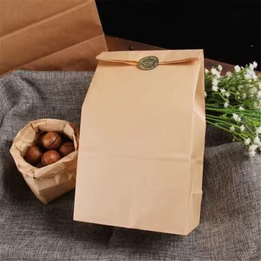Sealable Kraft Paper Food Pouch for Snack Storage