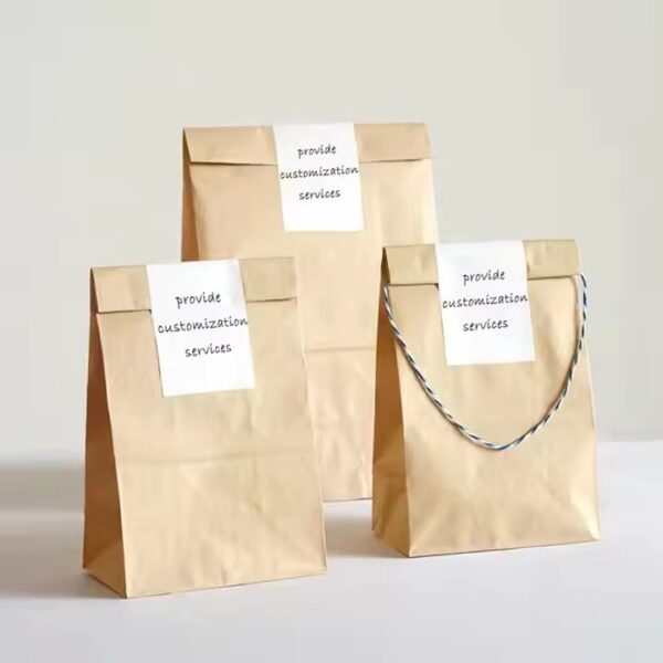 Sealable Kraft Paper Food Pouch for Snack Storage