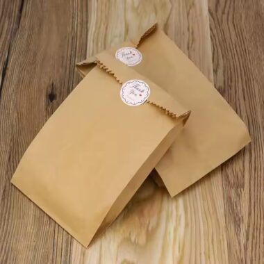 Sealable Kraft Paper Food Pouch for Snack Storage