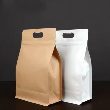 Resealable Kraft Paper Food Pouch with Zipper Closure
