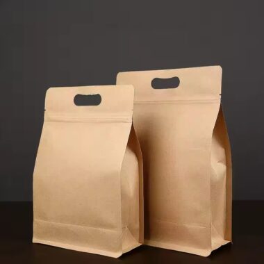 Resealable Kraft Paper Food Pouch with Zipper Closure