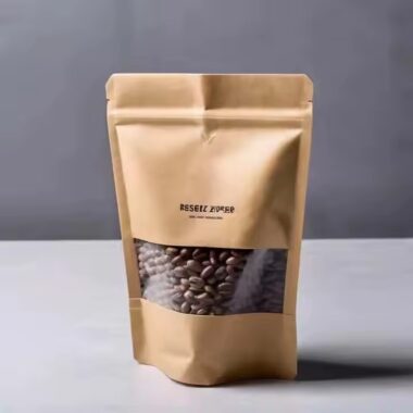 Recyclable Eco-Friendly Kraft Paper Pouch with Transparent Window