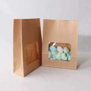 Portable Kraft Paper Pouch for Fast Food and Bakery Packaging