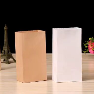 Portable Kraft Paper Pouch for Fast Food and Bakery Packaging