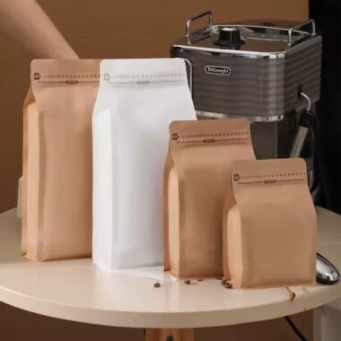 Biodegradable Kraft Paper Coffee Bean Packaging Pouch