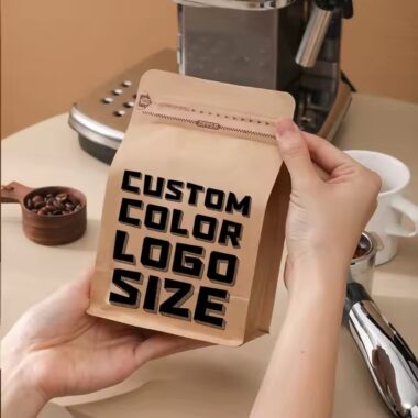 Biodegradable Kraft Paper Coffee Bean Packaging Pouch