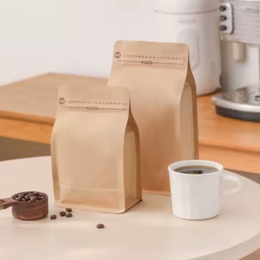 Biodegradable Kraft Paper Coffee Bean Packaging Pouch