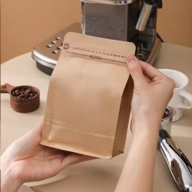 Biodegradable Kraft Paper Coffee Bean Packaging Pouch