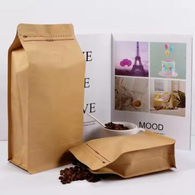 Biodegradable Kraft Paper Coffee Bean Packaging Pouch