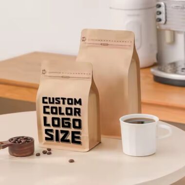 Biodegradable Kraft Paper Coffee Bean Packaging Pouch