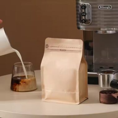 Biodegradable Kraft Paper Coffee Bean Packaging Pouch