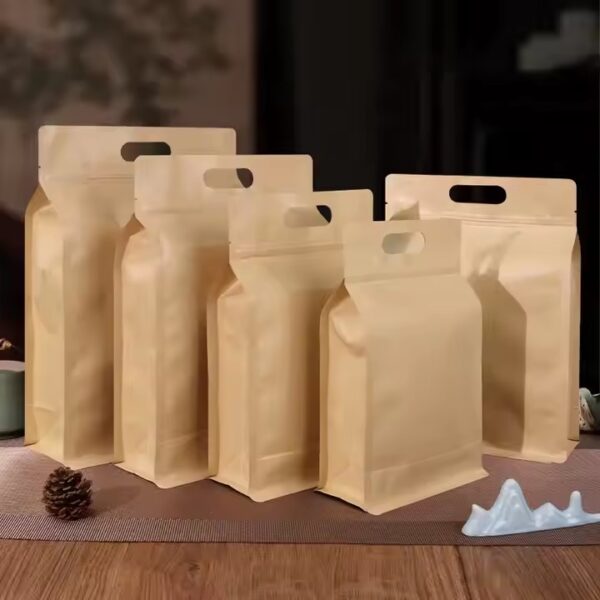 Kraft Paper Pouch for Coffee and Tea Packaging