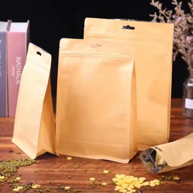 Kraft Paper Pouch for Coffee and Tea Packaging