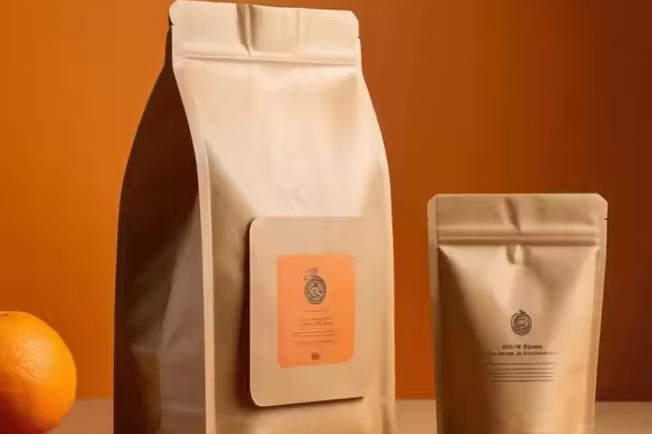 Biodegradable Kraft Paper Pouch for Coffee and Tea Packaging