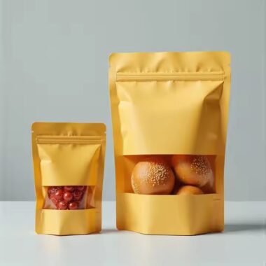 Biodegradable Resealable Kraft Paper Pouch with Zipper for Food Packaging