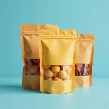 Biodegradable Resealable Kraft Paper Pouch with Zipper for Food Packaging