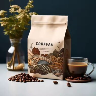 Custom Kraft Paper Pouch for Coffee Bean Packaging