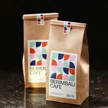 Custom Kraft Paper Pouch for Coffee Bean Packaging