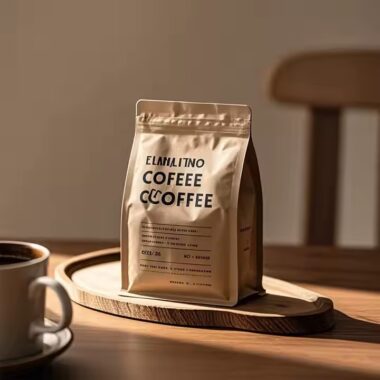 Custom Kraft Paper Pouch for Coffee Bean Packaging
