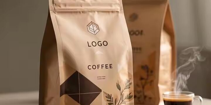 Custom Kraft Paper Pouch for Coffee Bean Packaging
