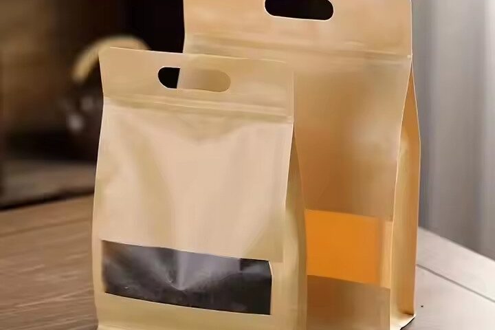 Food Grade Stand-Up Resealable Kraft Paper Pouch