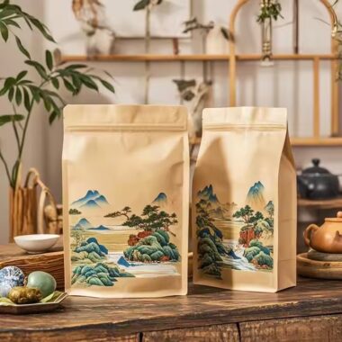 Food Grade Stand-Up Resealable Kraft Paper Pouch