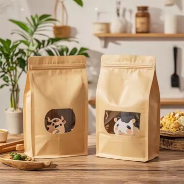 Food Grade Stand-Up Resealable Kraft Paper Pouch