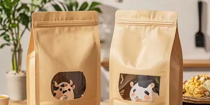 Food Grade Stand-Up Resealable Kraft Paper Pouch