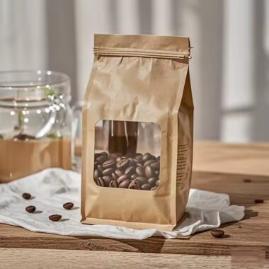 Food Grade Stand-Up Resealable Kraft Paper Pouch