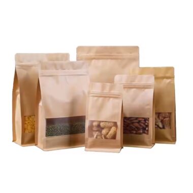 Reusable food-grade kraft stand-up pouch with zipper