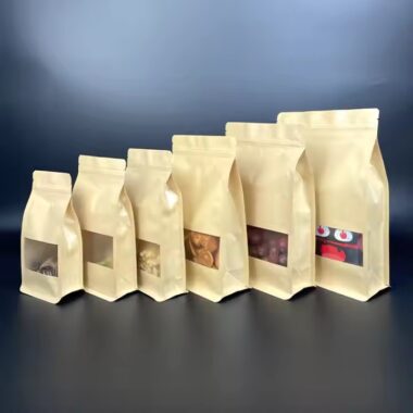 Reusable food-grade kraft stand-up pouch with zipper