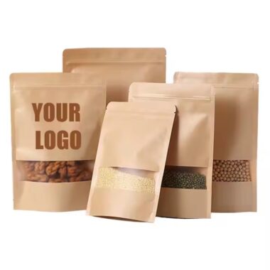 Reusable food-grade kraft stand-up pouch with zipper