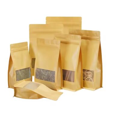 Reusable food-grade kraft stand-up pouch with zipper