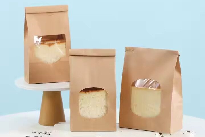 Stand-Up Kraft Paper Pouch for Toast and Bakery Use