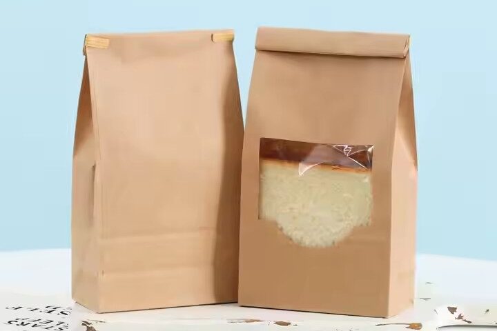 Stand-Up Kraft Paper Pouch for Toast and Bakery Use