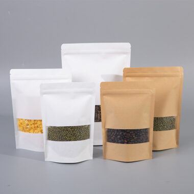 Custom Stand-Up Kraft Paper Pouch for Dry Food