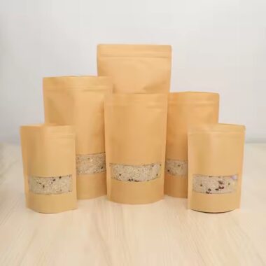 Custom Stand-Up Kraft Paper Pouch for Dry Food