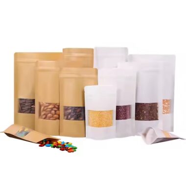 Custom Stand-Up Kraft Paper Pouch for Dry Food