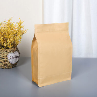 Food Grade Kraft Paper Pouch for Snacks, Cookies and Tea