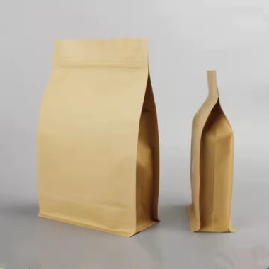 Food Grade Kraft Paper Pouch for Snacks, Cookies and Tea