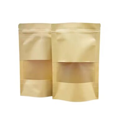 Custom Stand-Up Kraft Paper Pouch for Dry Food Packaging