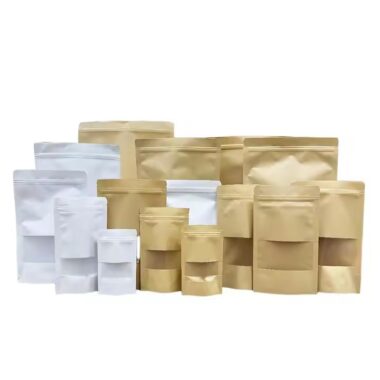Custom Stand-Up Kraft Paper Pouch for Dry Food Packaging