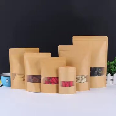 Best-selling kraft paper food storage pouch with resealable zip