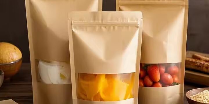 Best-selling kraft paper food storage pouch with resealable zip
