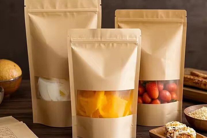 Best-selling kraft paper food storage pouch with resealable zip