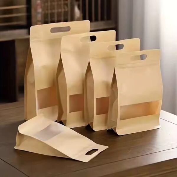 Resealable Kraft Paper Pouch for Food Packaging Solutions (3) Custom Food Packaging Kraft Paper Pouch Manufacturer