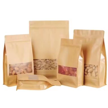 Custom Food Packaging Kraft Paper Pouch Manufacturer